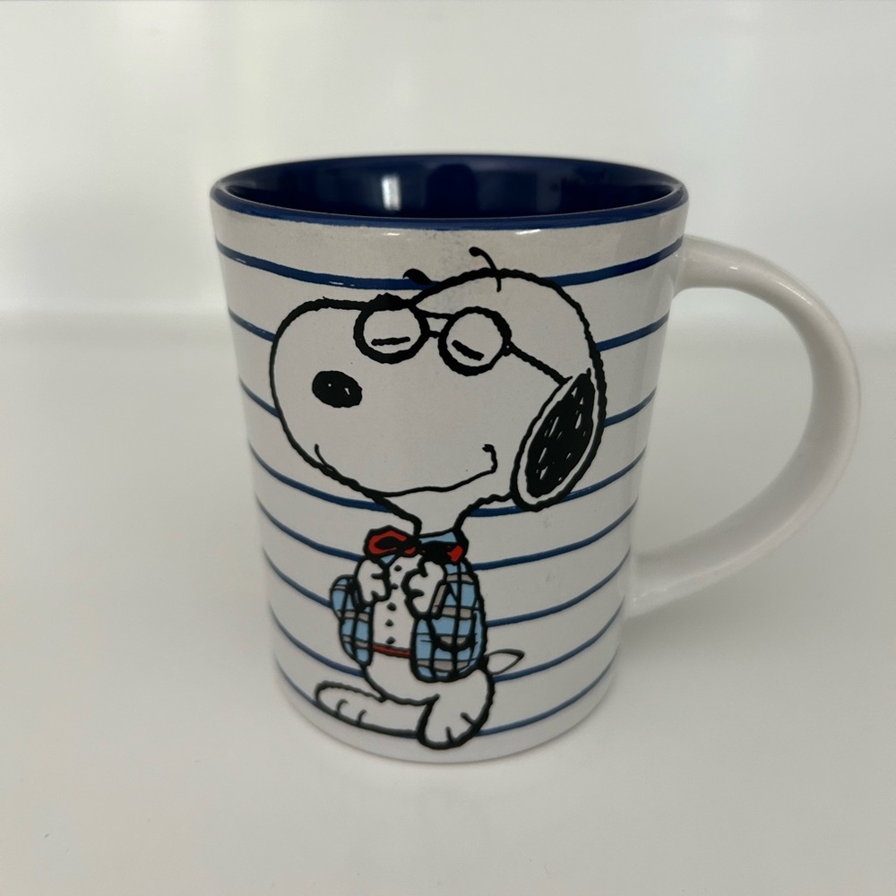 Peanuts Snoopy Professor Striped Ceramic Coffee Mug
